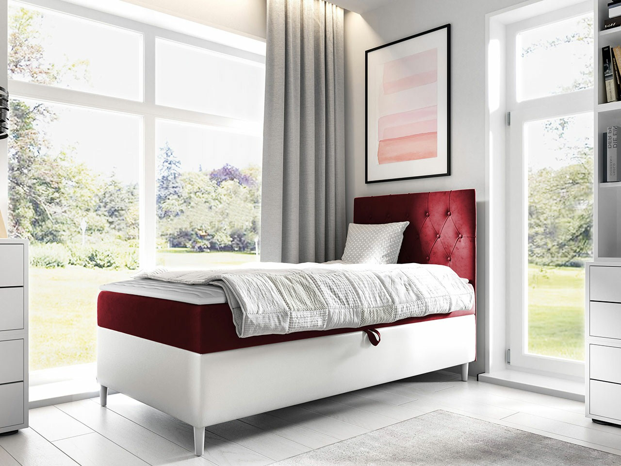 Boxspring postelja Lucus VII (Soft 017 + Fresh 8)