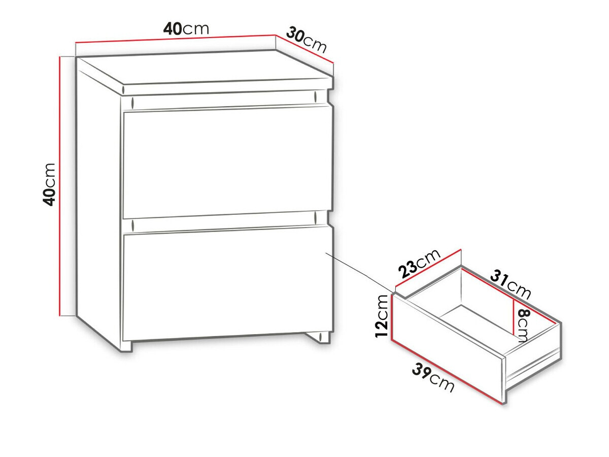 Nočna omarica Comfivo Structor I (Sonoma hrast)