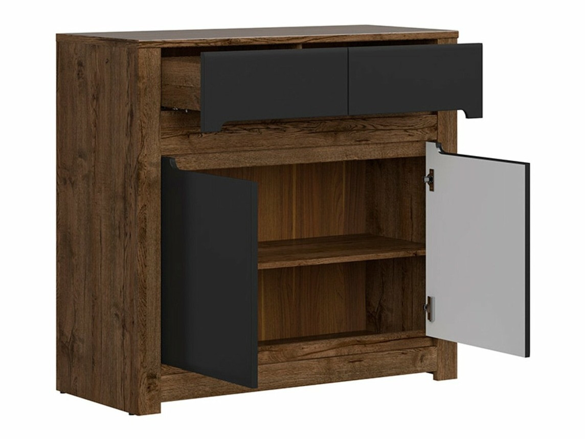 Komoda Ophevaru 100 (Mat črna + April hrast)