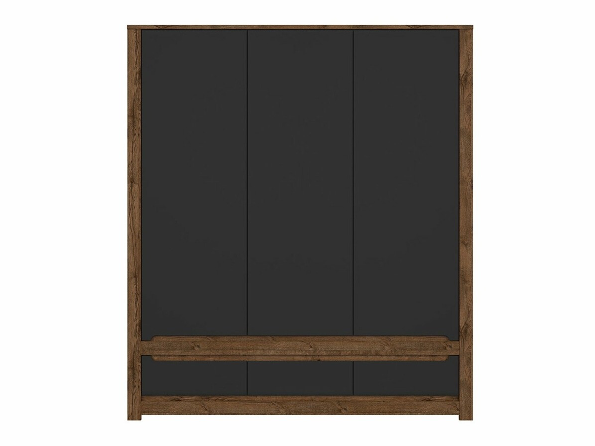 Garderobna omara Ophevaru 119 (Mat črna + April hrast)