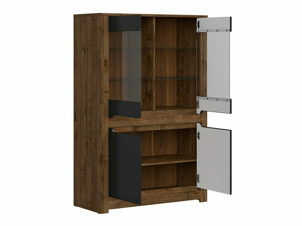 Regal Ophevaru 107 (Mat črna + April hrast)