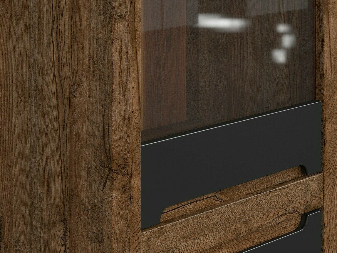 Regal Ophevaru 105 (Mat črna + April hrast)