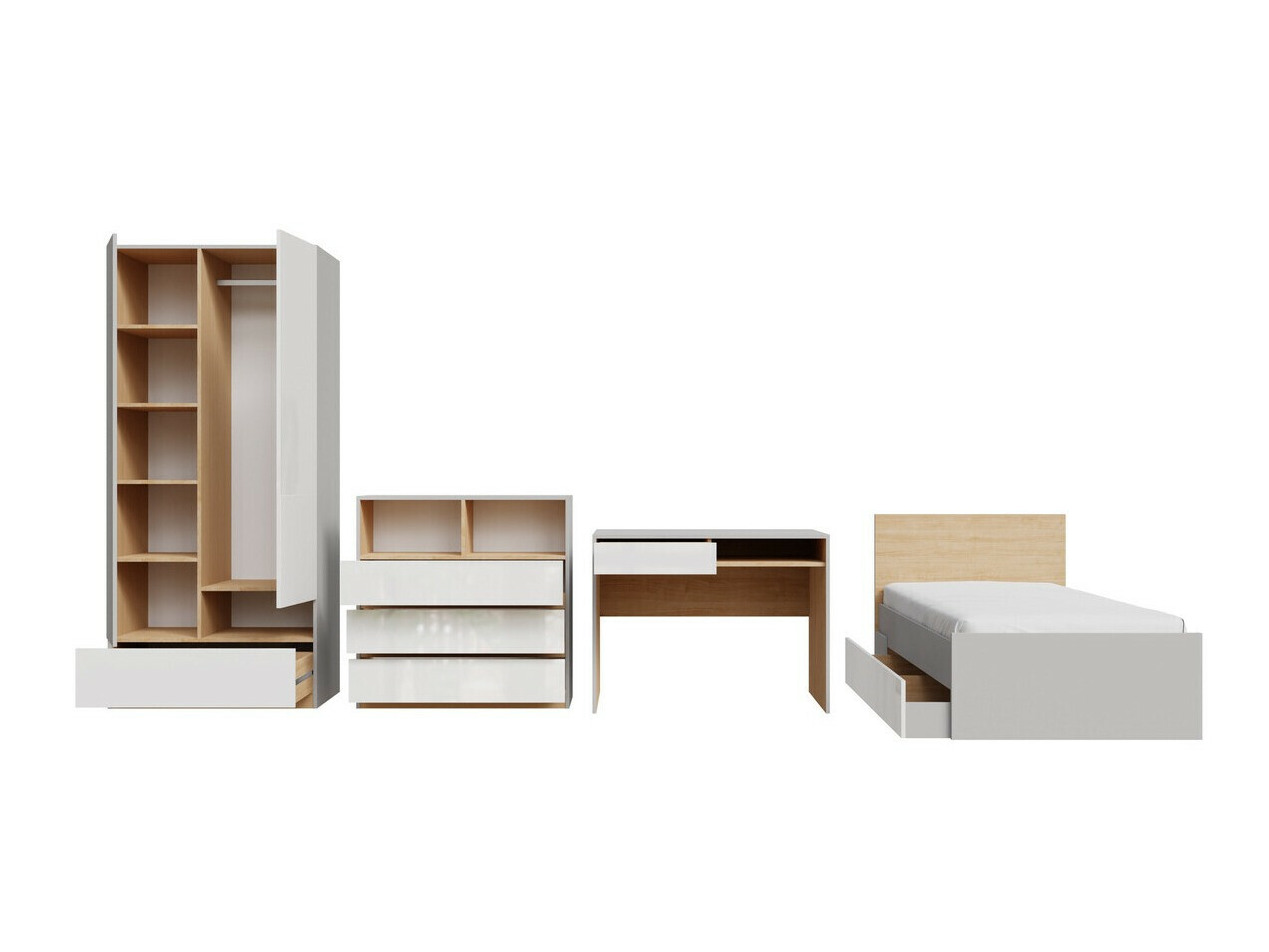 Pohištveni komplet Nuevaru 118 (Sijaj bela)