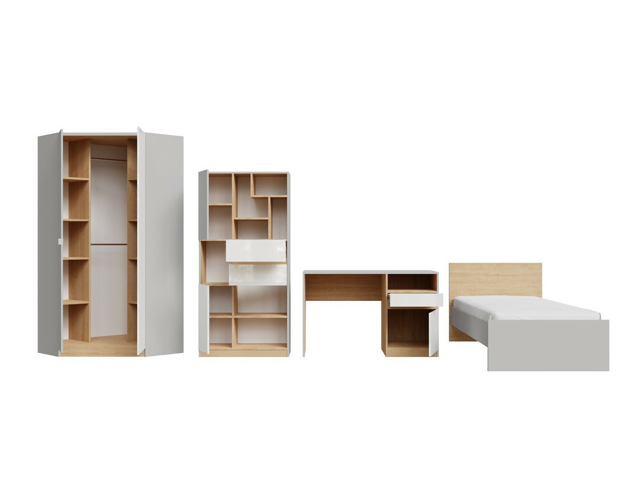 Pohištveni komplet Nuevaru 120 (Sijaj bela)