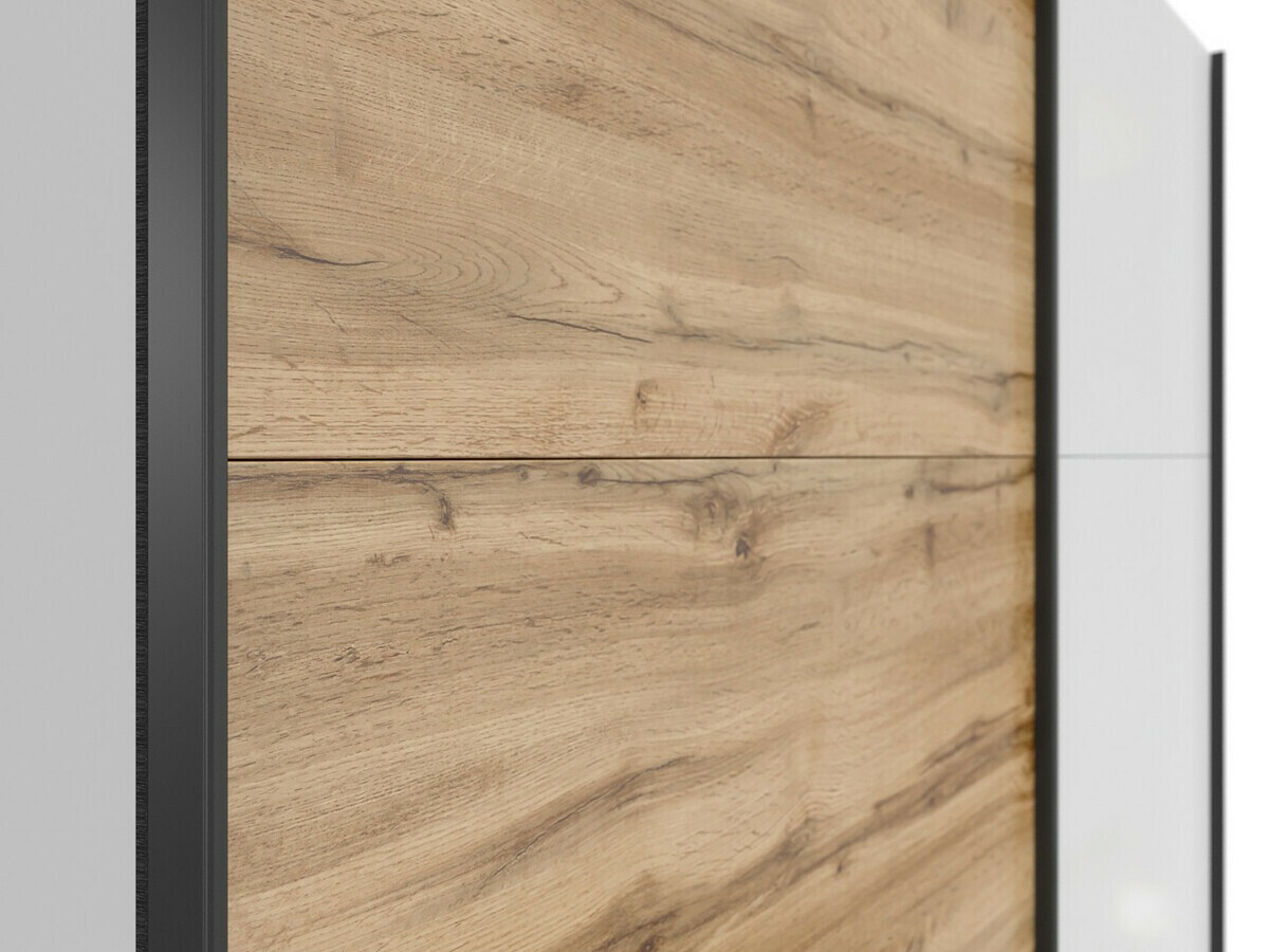 Garderobna omara Livevaro 109 (Bela + Wotan hrast)