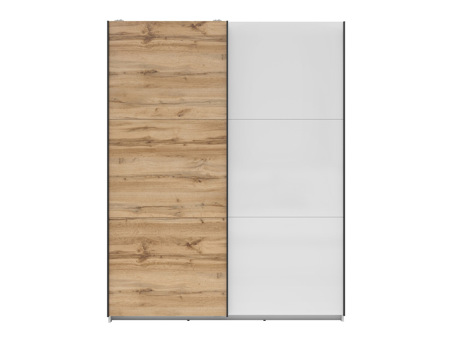 Garderobna omara Livevaro 117 (Bela + Wotan hrast)