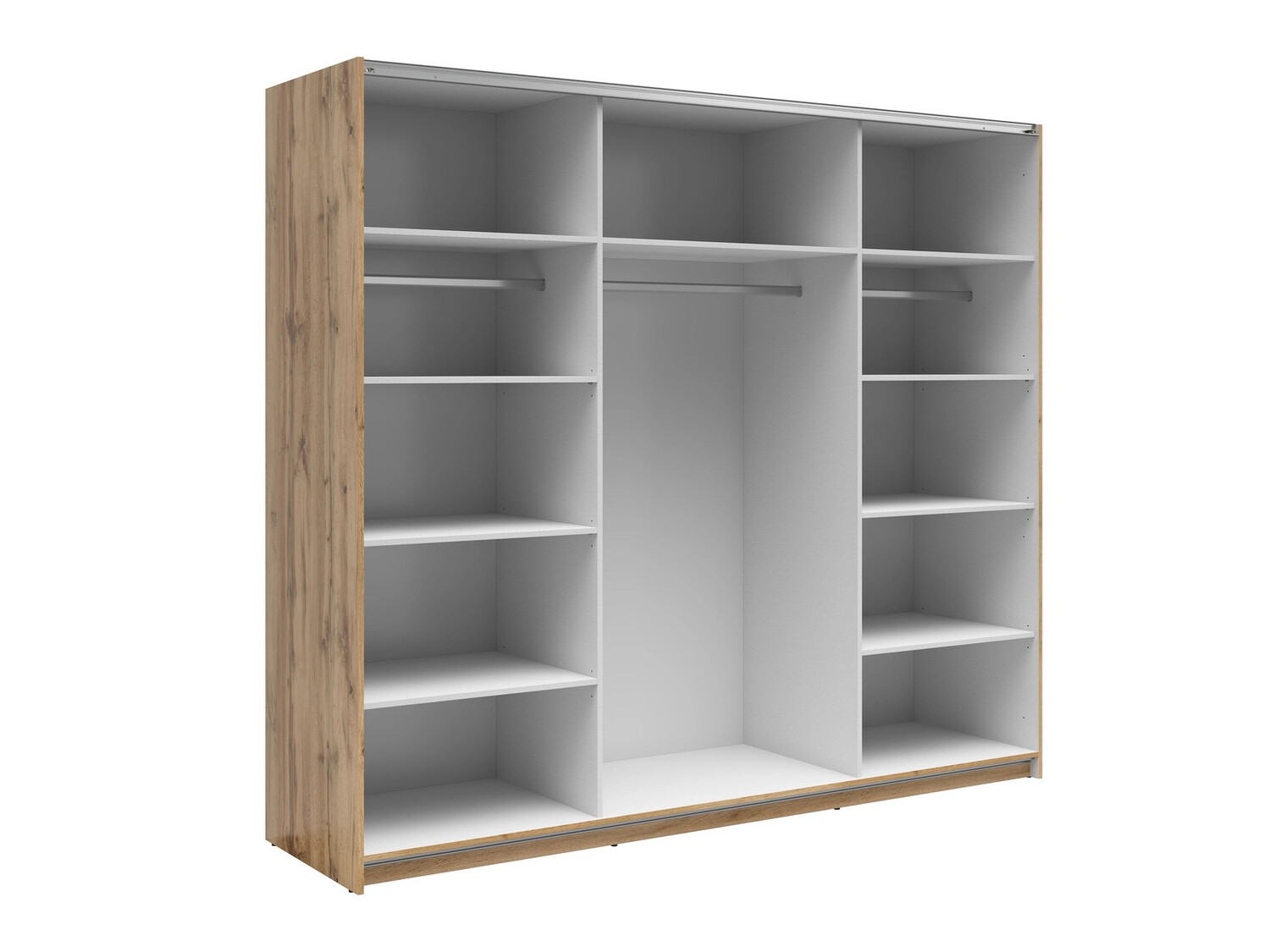 Garderobna omara Livevaro 120 (Wotan hrast + Bela)