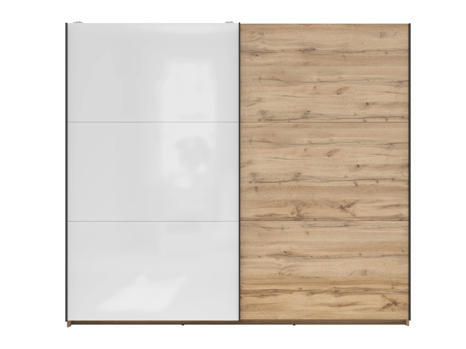 Garderobna omara Livevaro 120 (Wotan hrast + Bela)