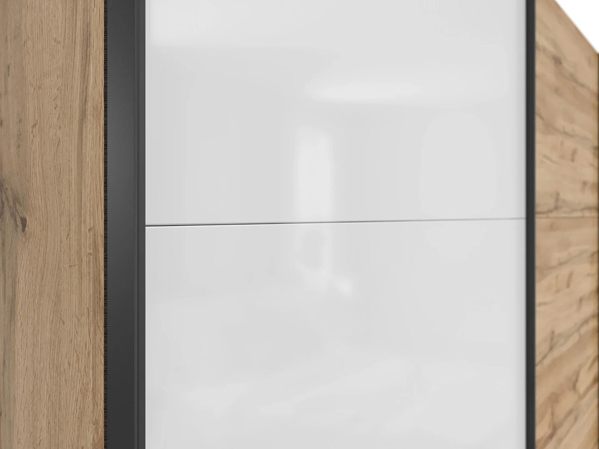 Garderobna omara Livevaro 120 (Wotan hrast + Bela)