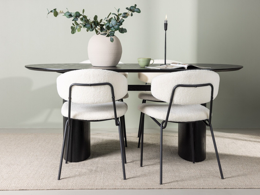 Jedilniški komplet Dallas 4118 (Črna)