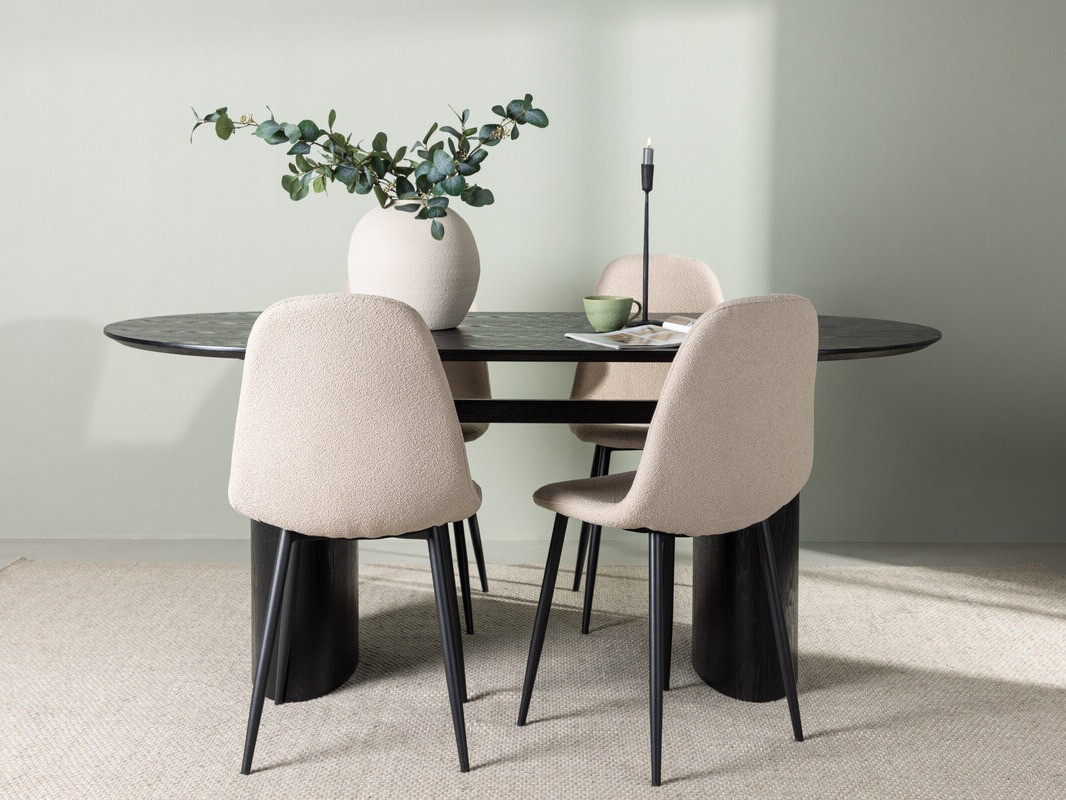 Jedilniški komplet Dallas 4559 (Bež + Črna)