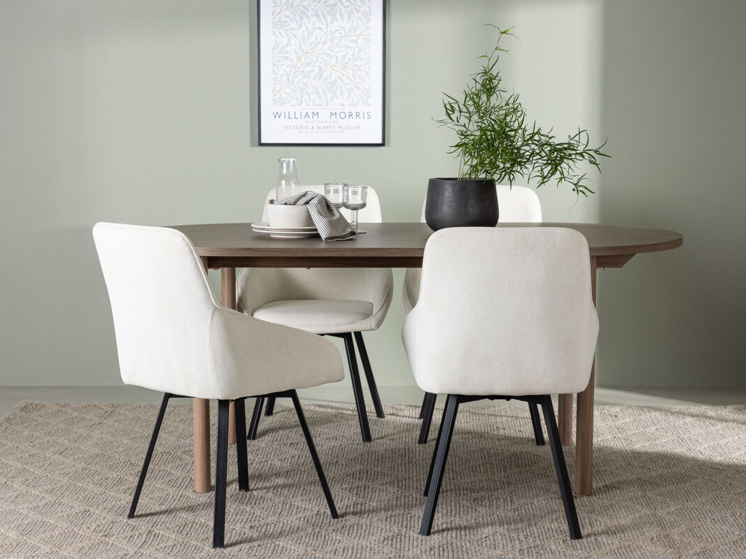 Jedilniški komplet Dallas 4131 (Bež + Črna)