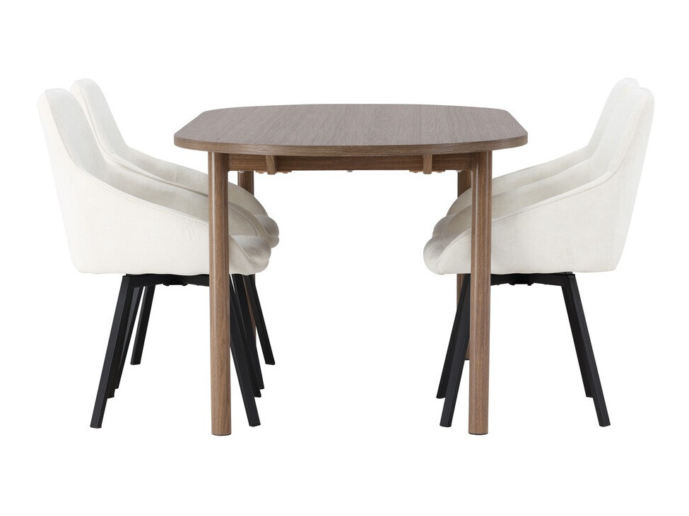 Jedilniški komplet Dallas 4131 (Bež + Črna)