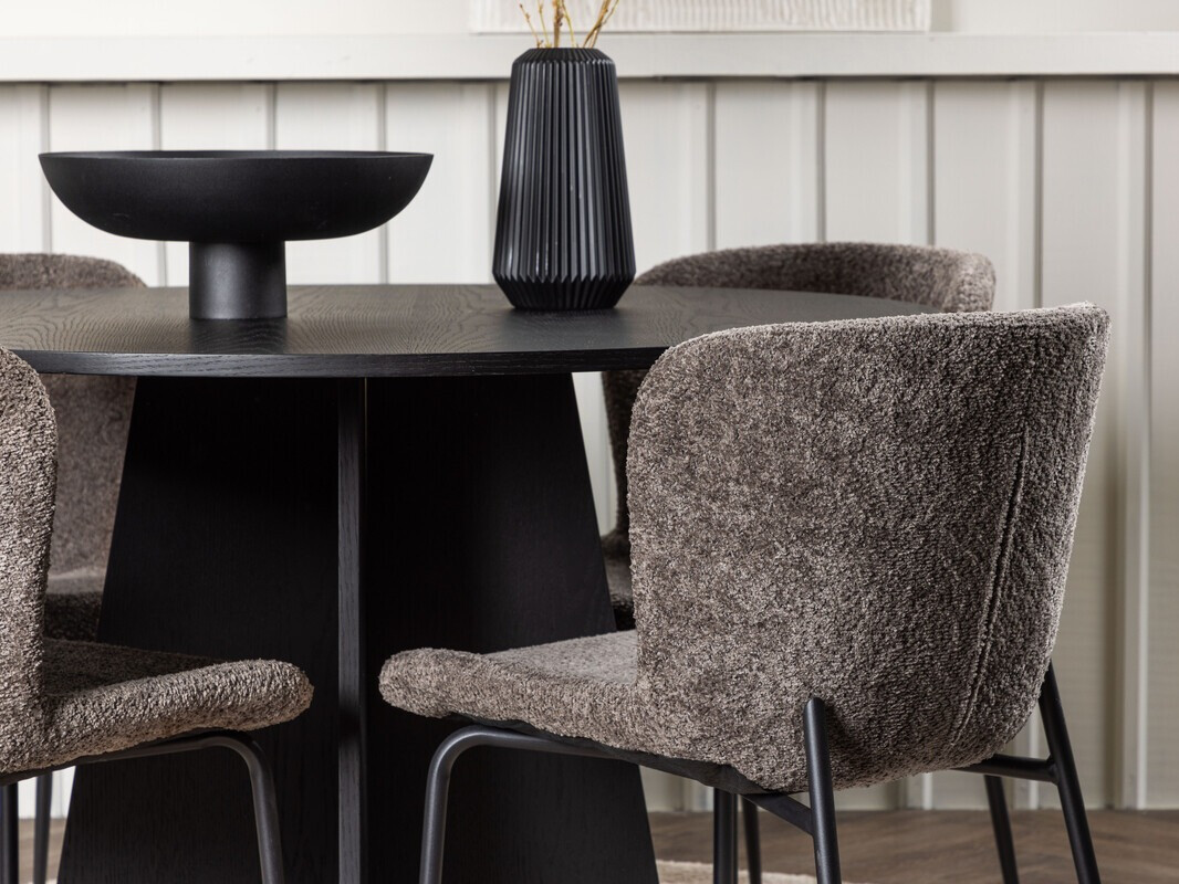 Jedilniški komplet Dallas 4147 (Rjava + Črna)