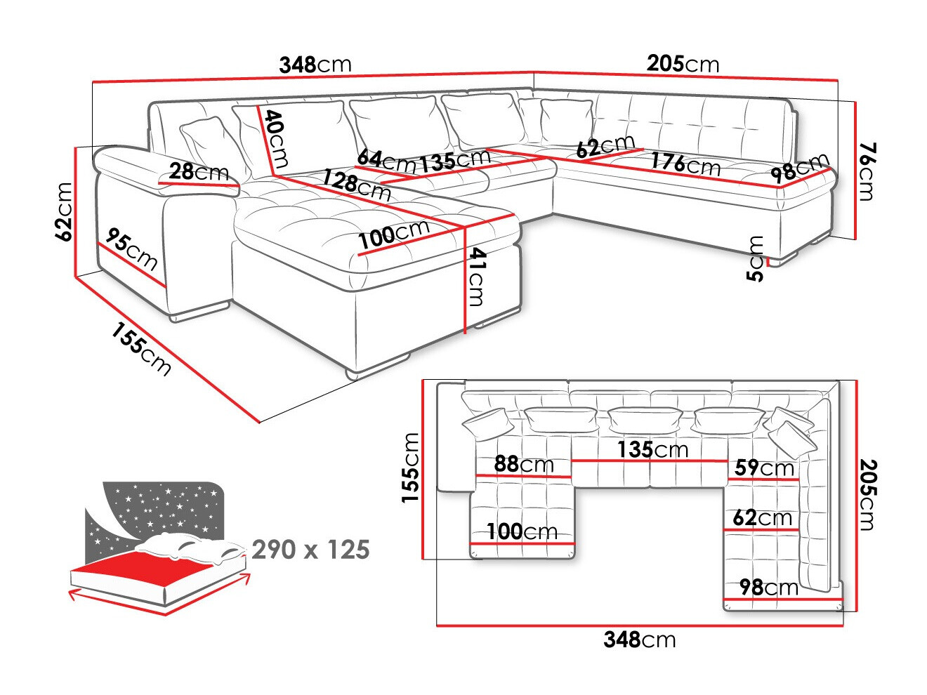 Kotna garnitura Comfivo 128 (Desno)
