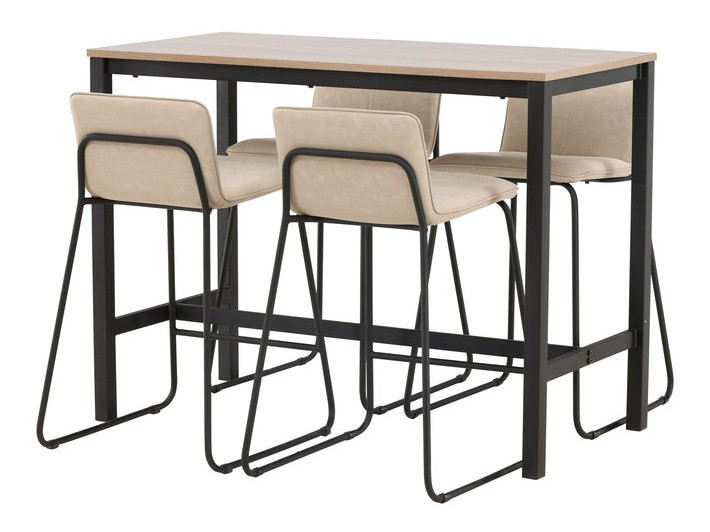 Jedilniški komplet Dallas 4155 (Bež + Črna)