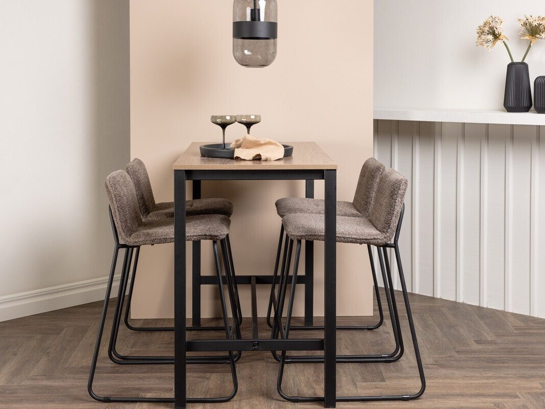 Jedilniški komplet Dallas 4155 (Temno siva + Črna)