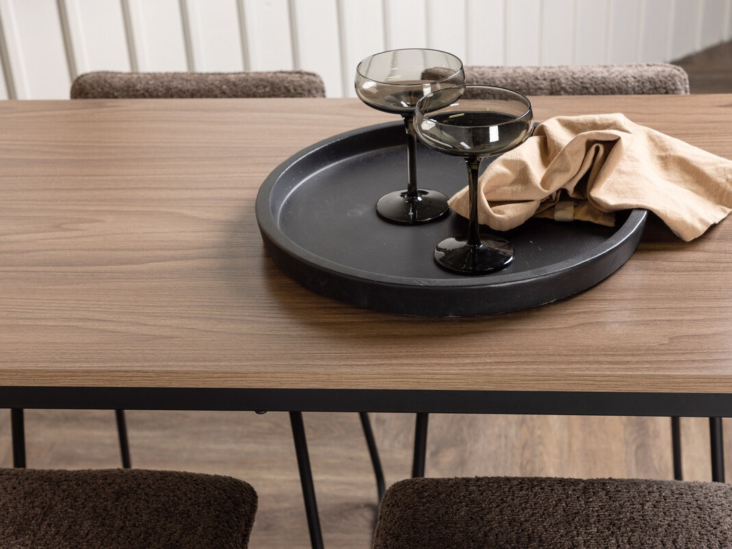 Jedilniški komplet Dallas 4155 (Temno siva + Črna)