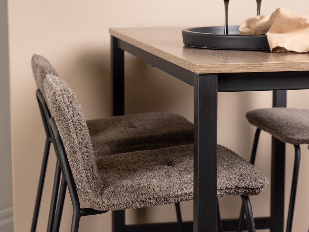 Jedilniški komplet Dallas 4155 (Temno siva + Črna)