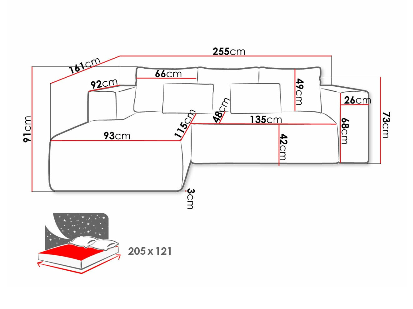 Kotna garnitura Arvada 116 (Poso 100)
