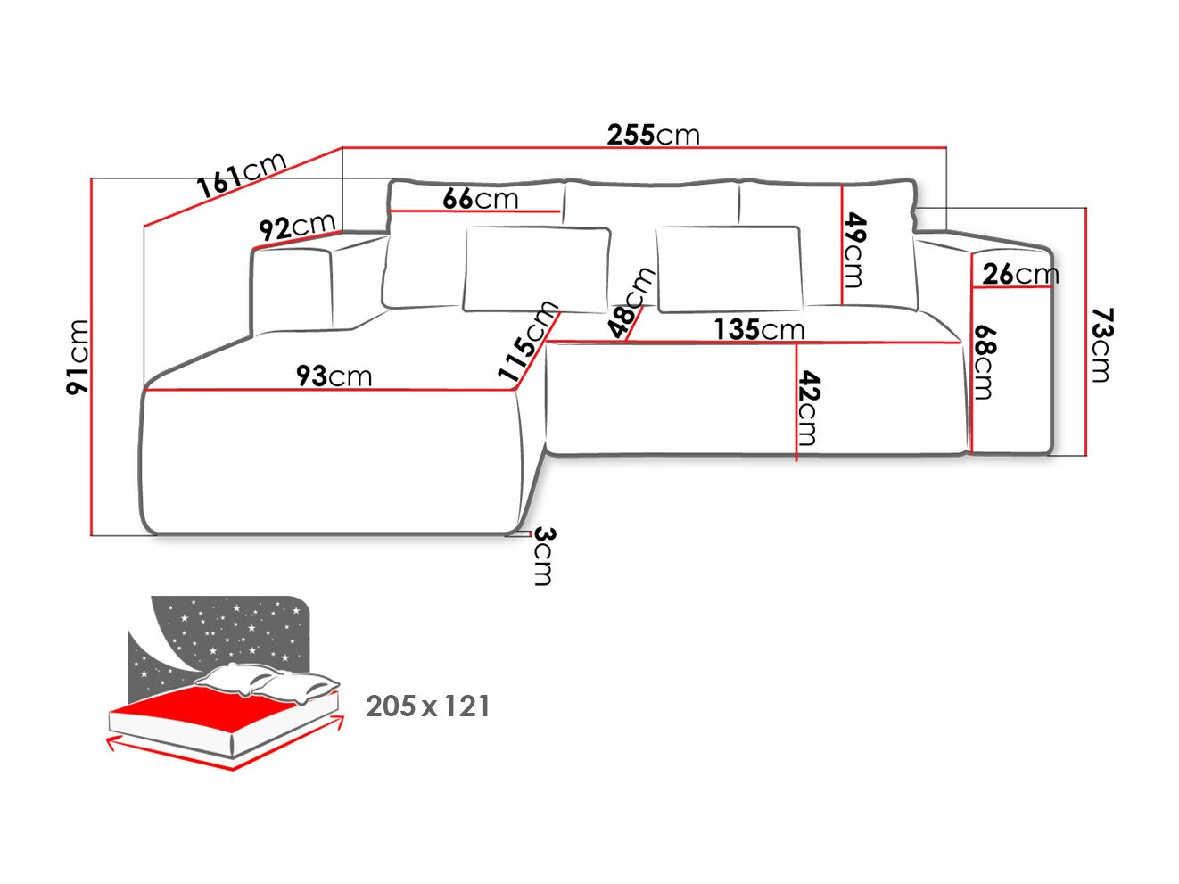 Kotna garnitura Arvada 116 (Poso 100)
