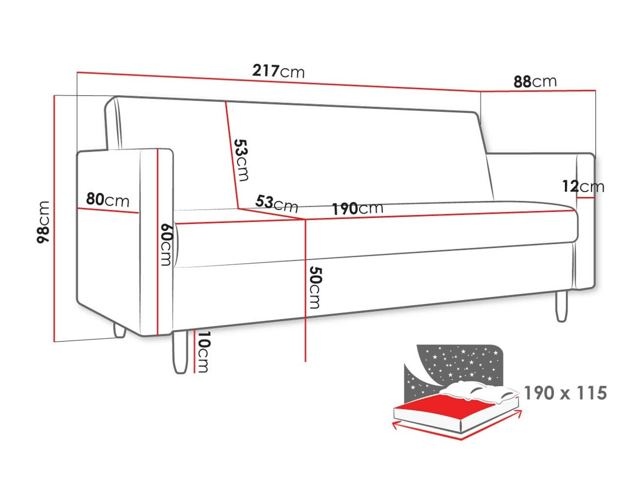Raztegljiv kavč Memphis 136 (Kronos 14)