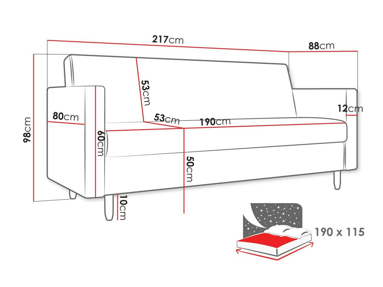 Raztegljiv kavč Memphis 136 (Kronos 29)