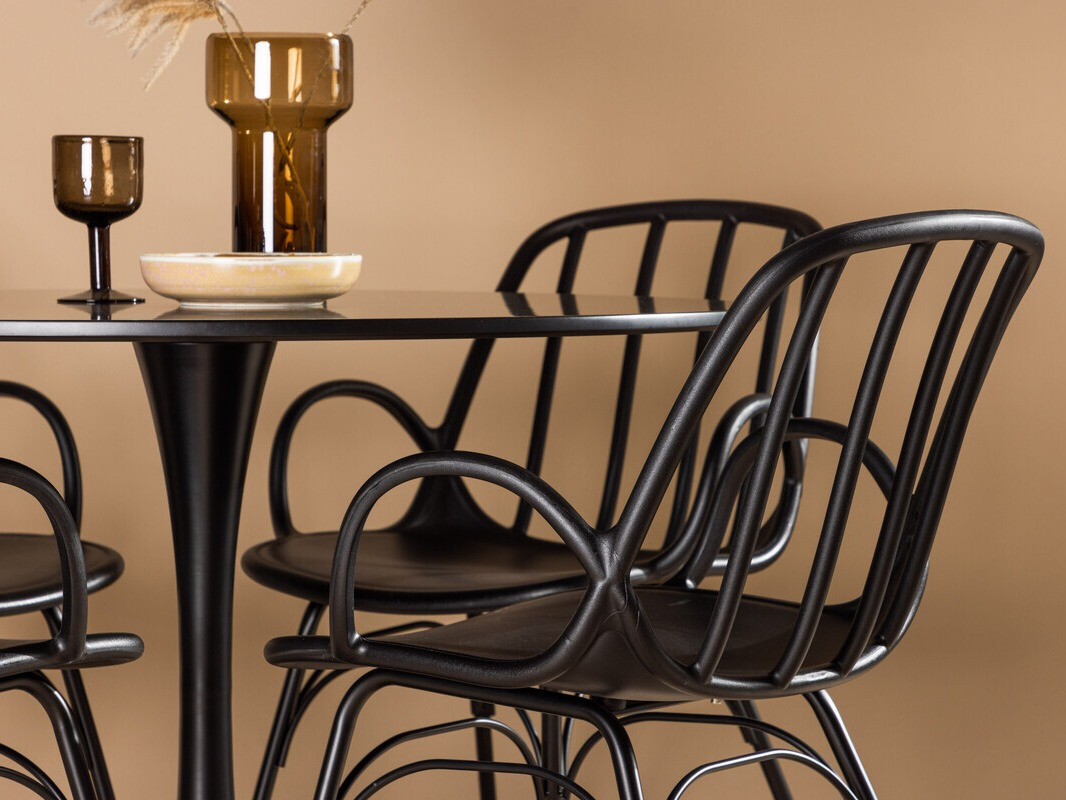 Jedilniški komplet Dallas 4165 (Črna)