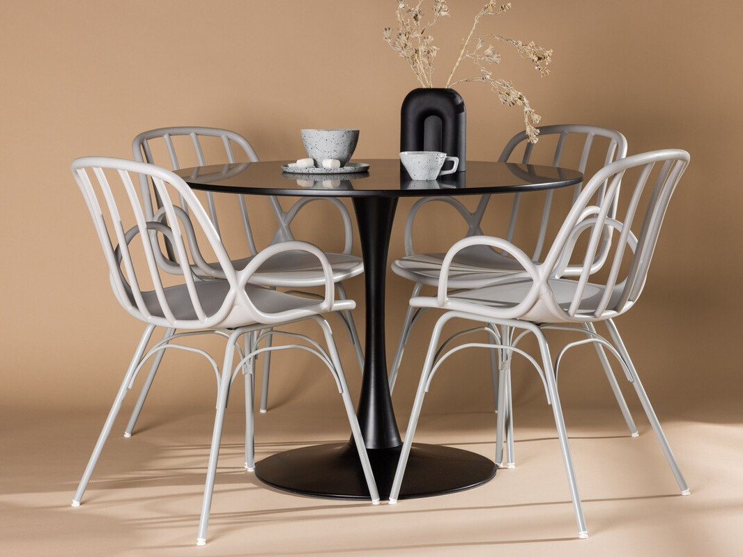 Jedilniški komplet Dallas 4165 (Svetlo siva)