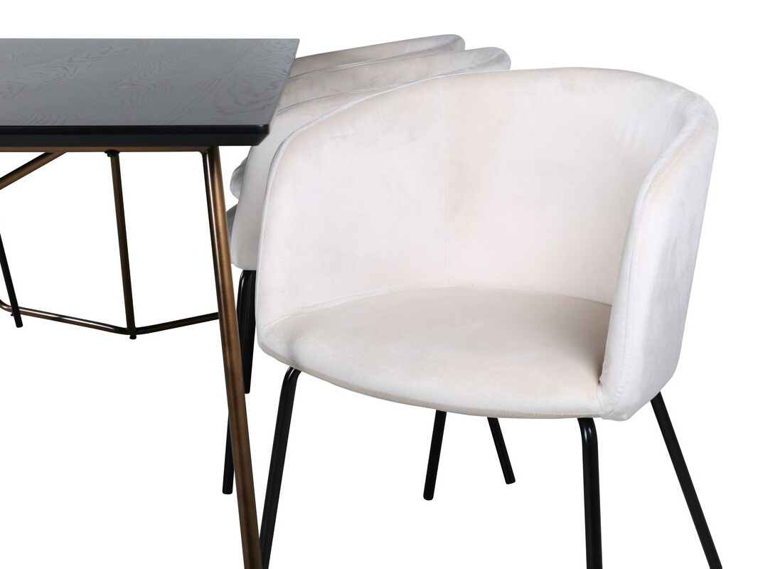 Jedilniški komplet Dallas 4191 (Krema + Črna)