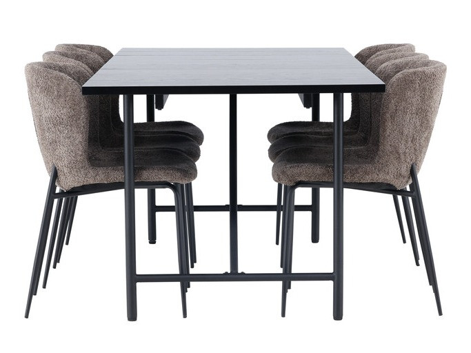 Jedilniški komplet Dallas 4192 (Rjava + Črna)