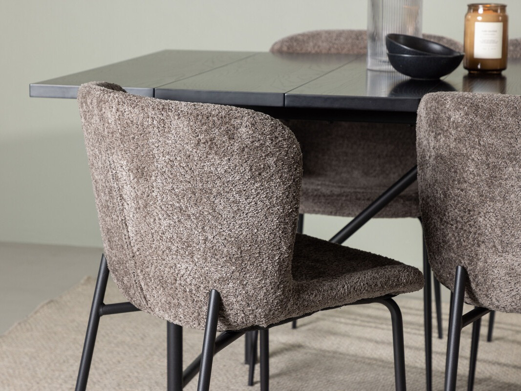 Jedilniški komplet Dallas 4192 (Rjava + Črna)