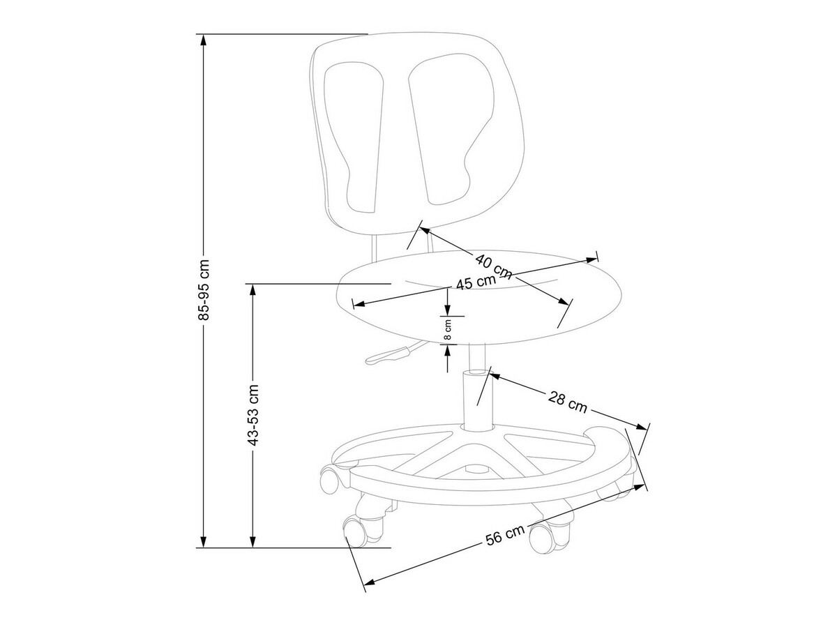 Otroški stol Houston 1537 (Roza)