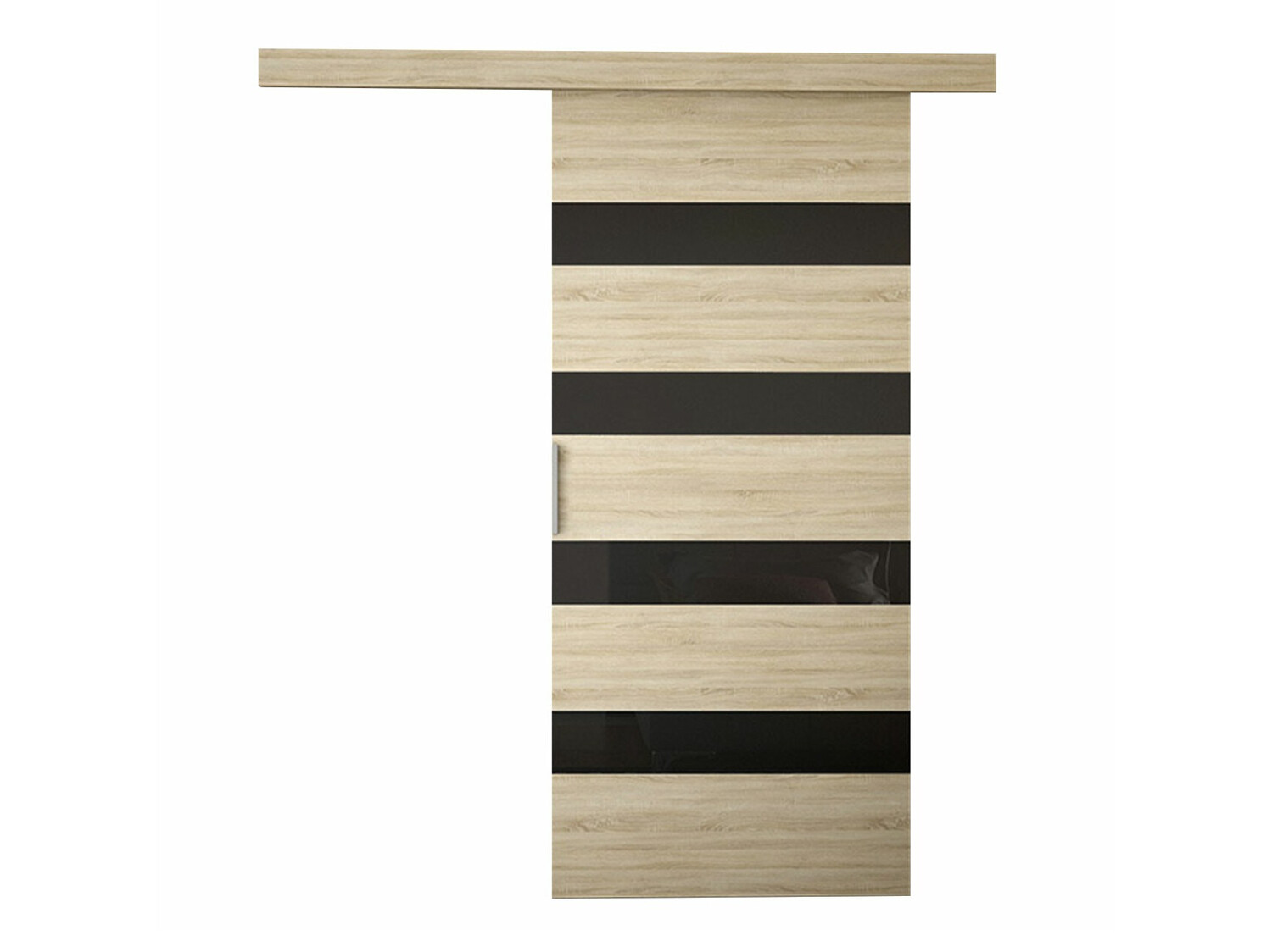 Drsna vrata Closico Materia V (Sonoma hrast + Črna)