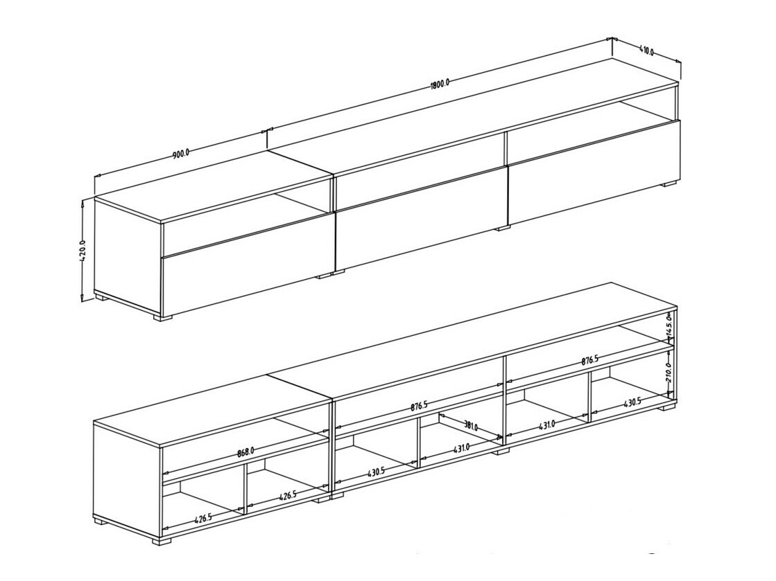 TV-omarica Serodeu 105 (Bela + Sijaj bela)