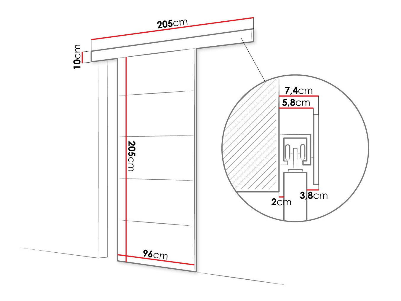 Drsna vrata Closico 176 (Sonoma hrast)