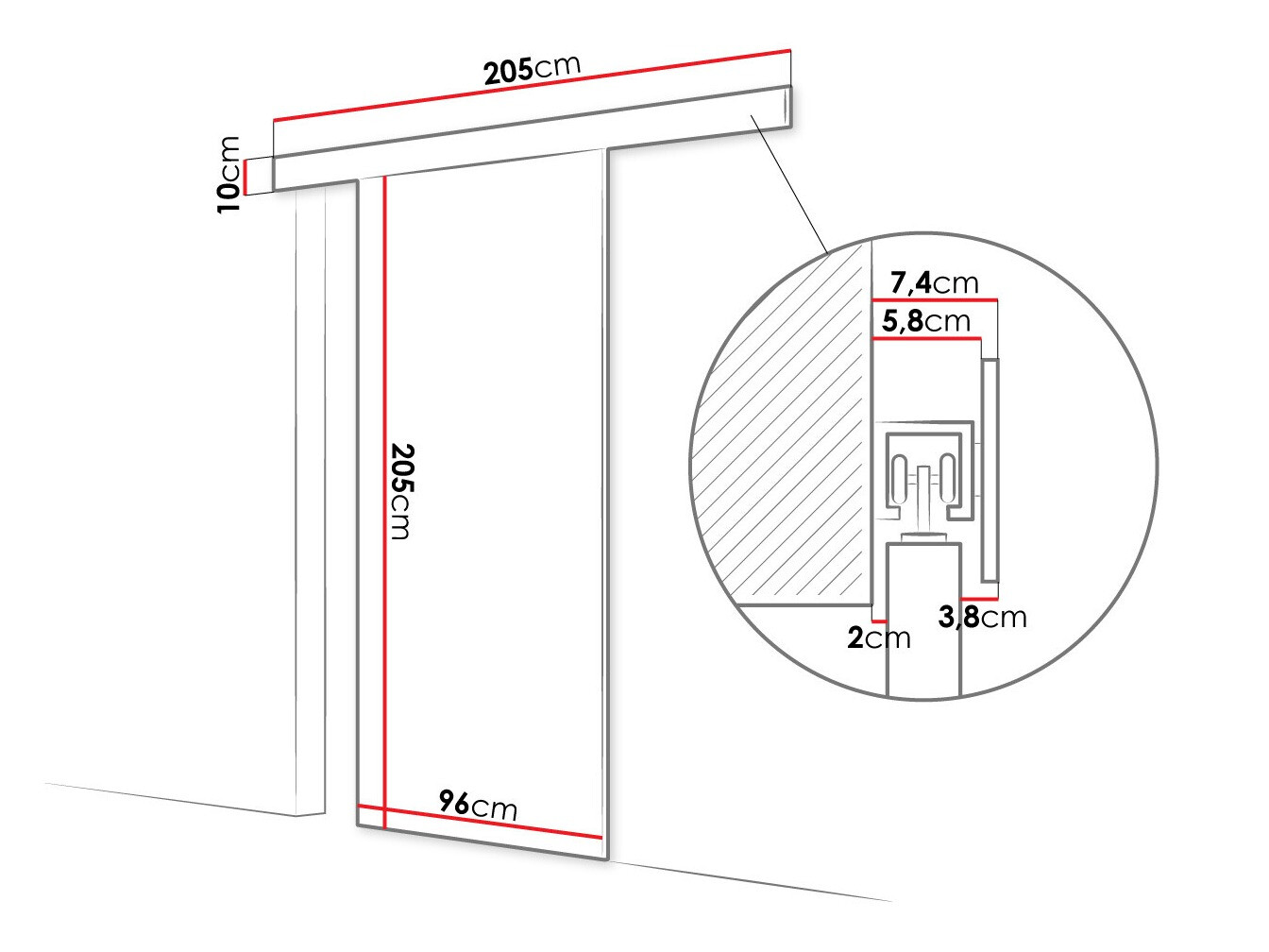 Drsna vrata Closico Portalis II (Bela)
