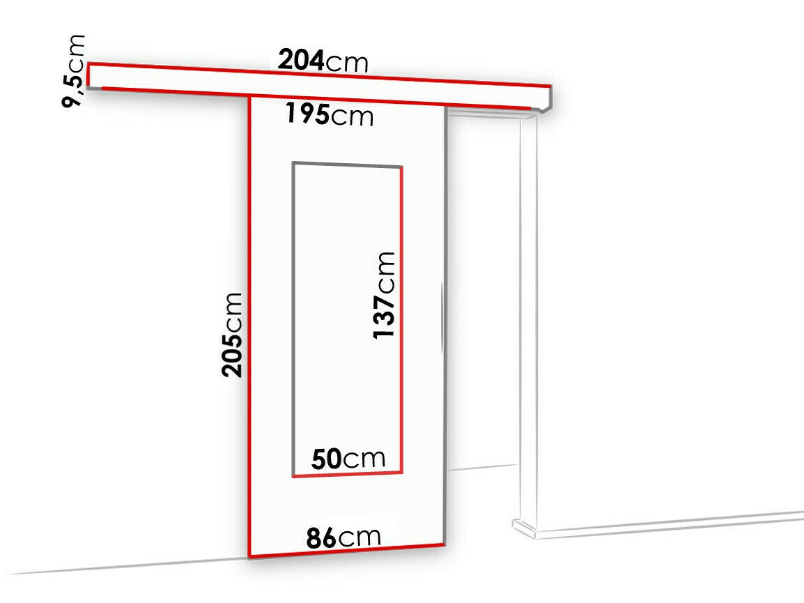 Drsna vrata Dover 131 (Temni jasen)