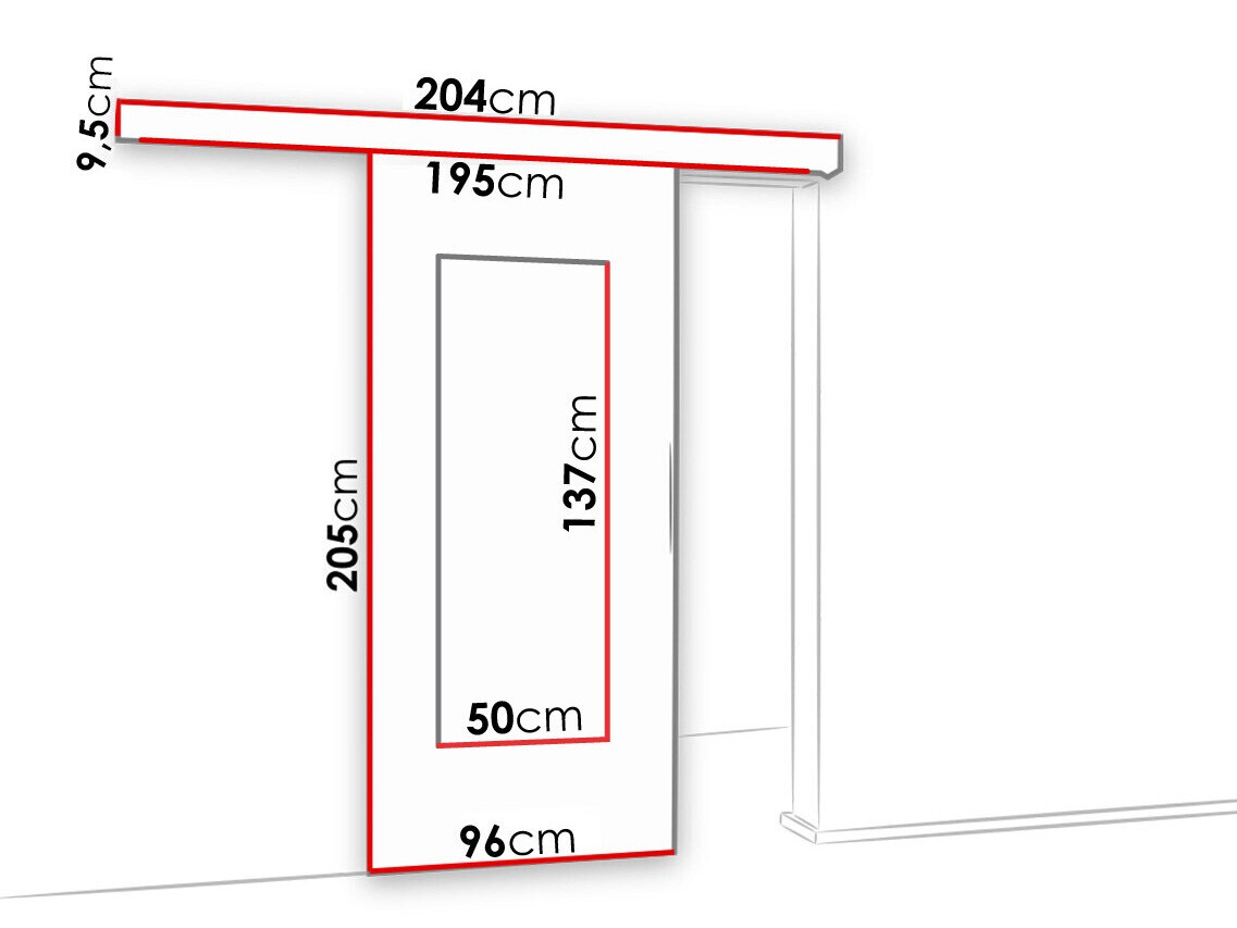 Drsna vrata Dover 119 (Bela)