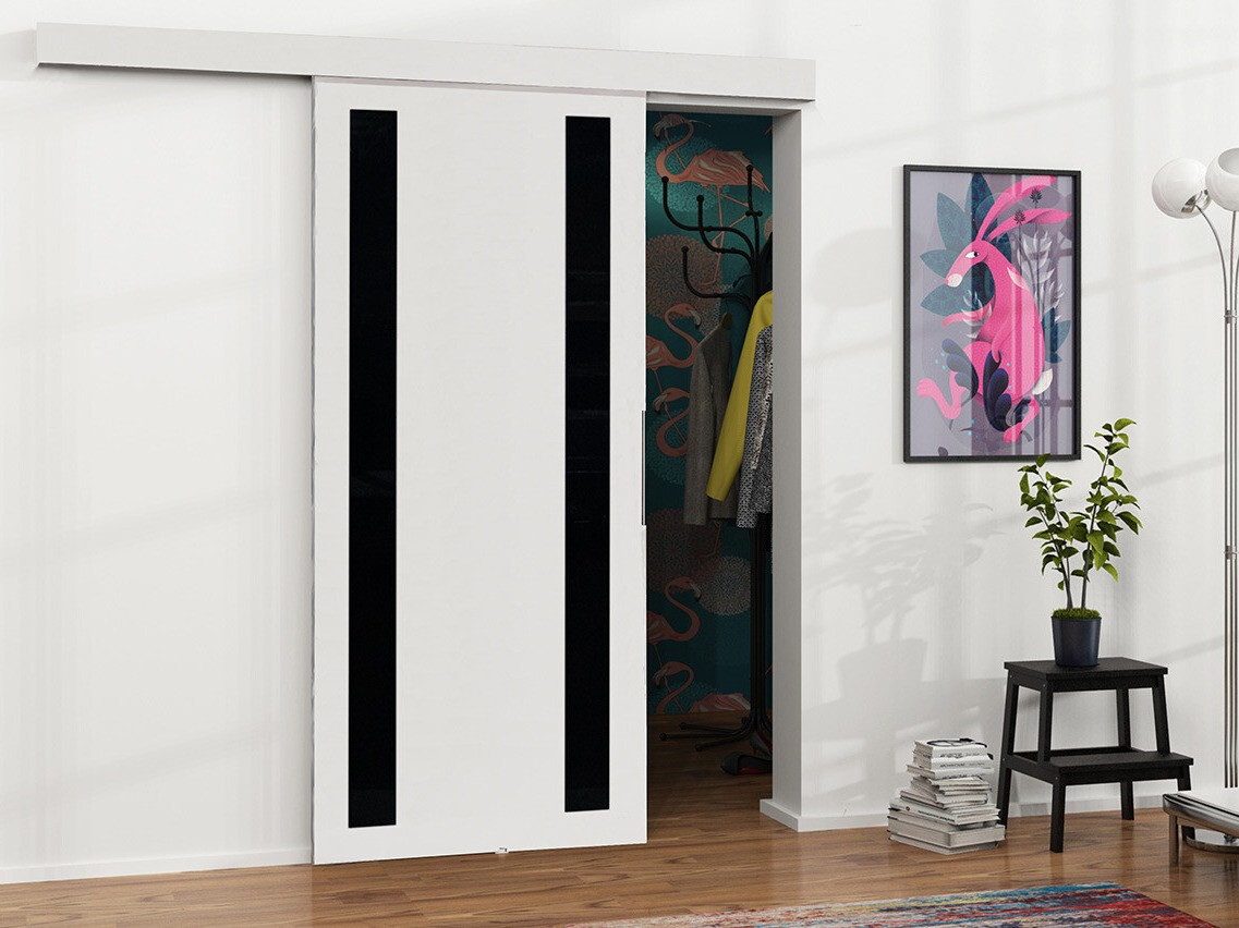 Drsna vrata Dover 121 (Bela + Črna)