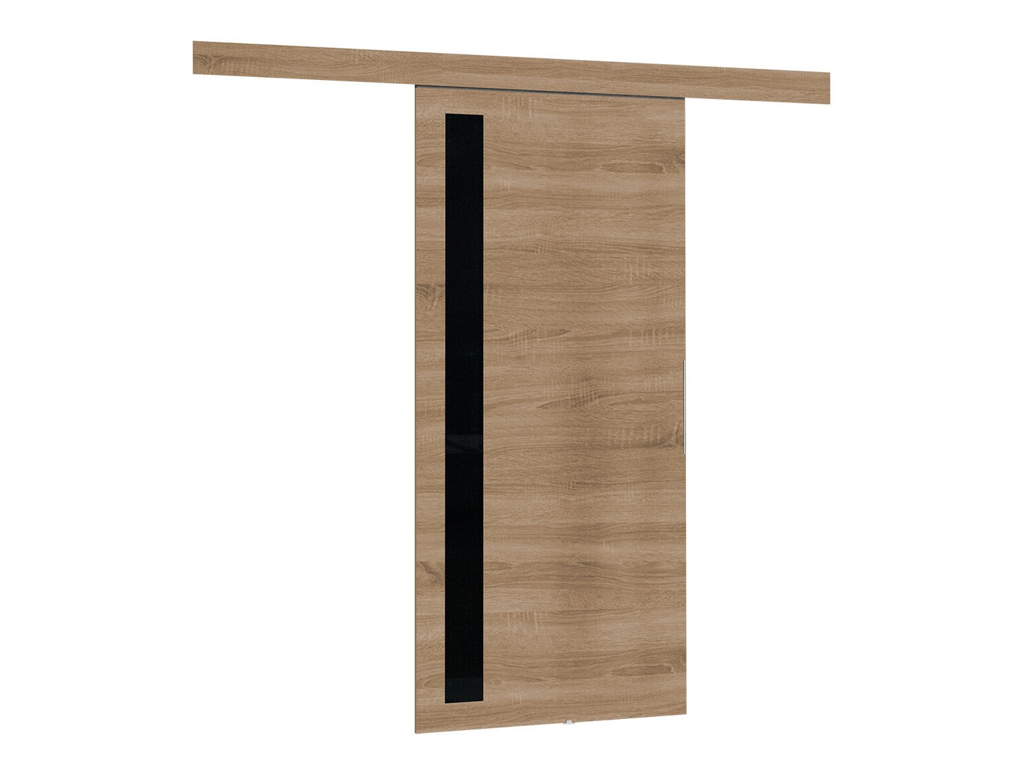Drsna vrata Dover 124 (Sonoma hrast + Črna)