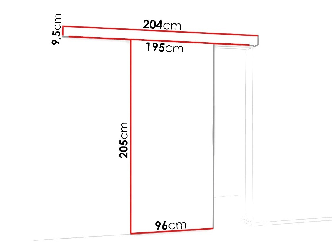 Drsna vrata Dover 124 (Sonoma hrast + Črna)