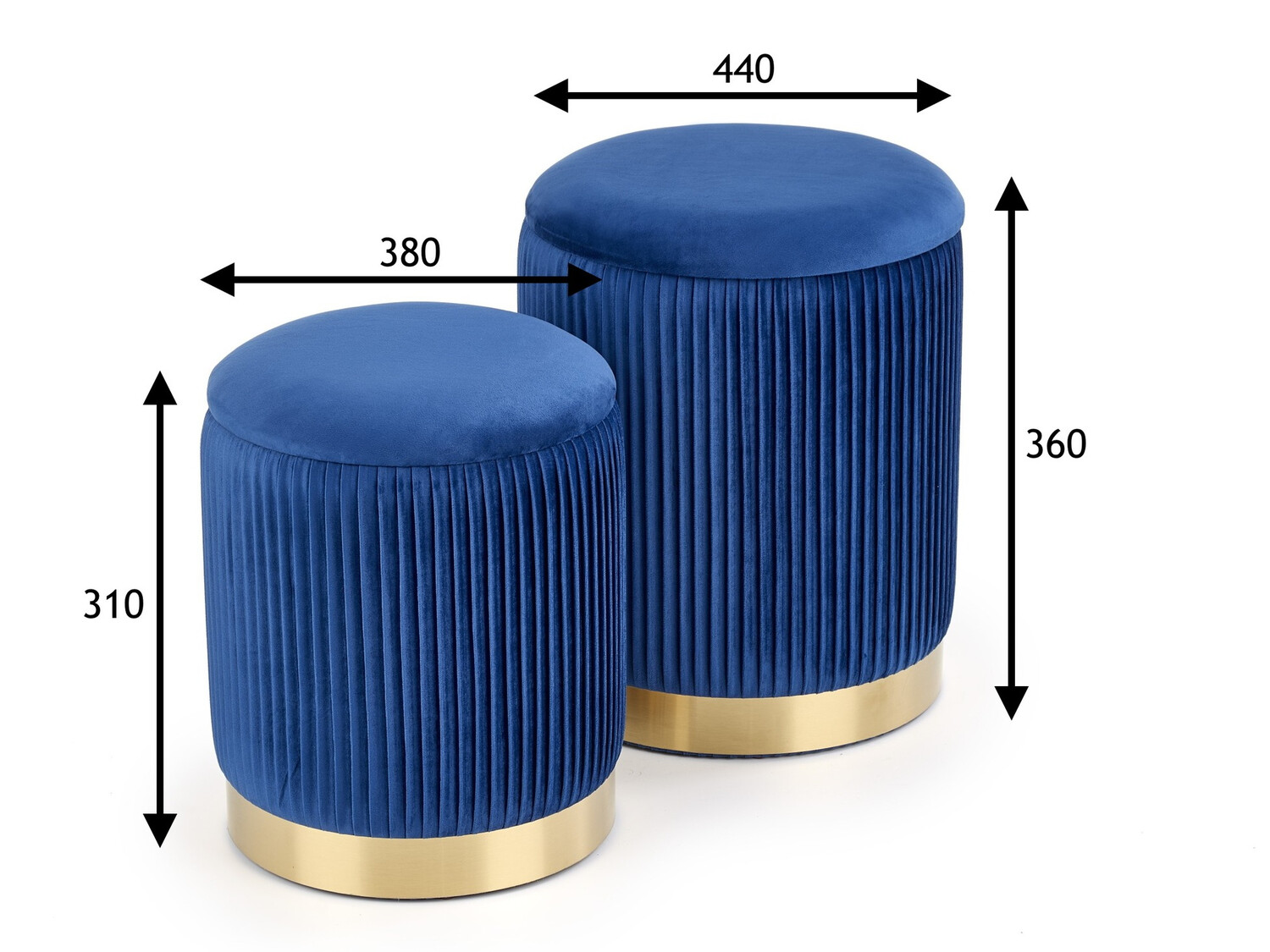 Komplet taburejev Houston 1153 (Temno modra)