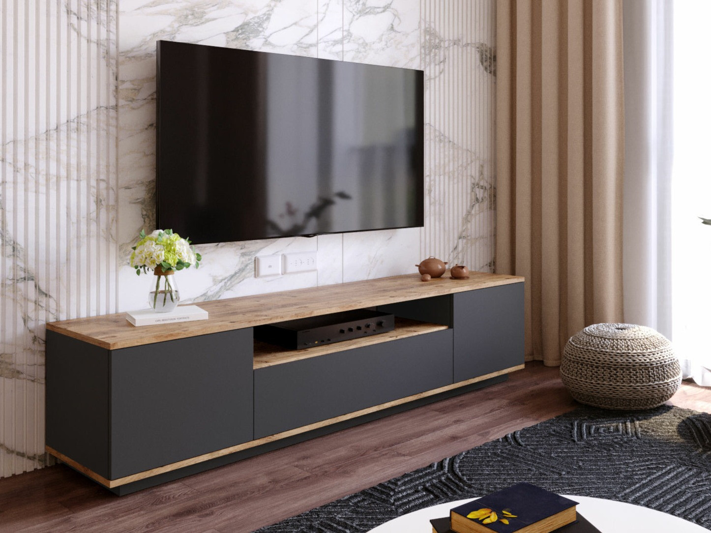 TV-omarica Kailua 105 (Antracit + Bor)