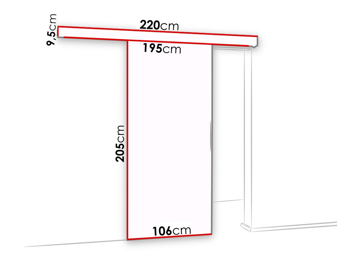 Drsna vrata Dover 127 (Temni jasen + Črna)