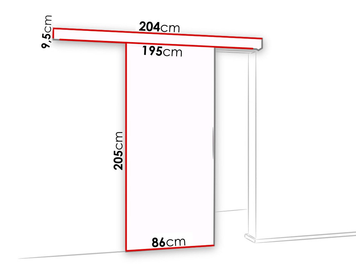 Drsna vrata Dover 133 (Bela + Črna)