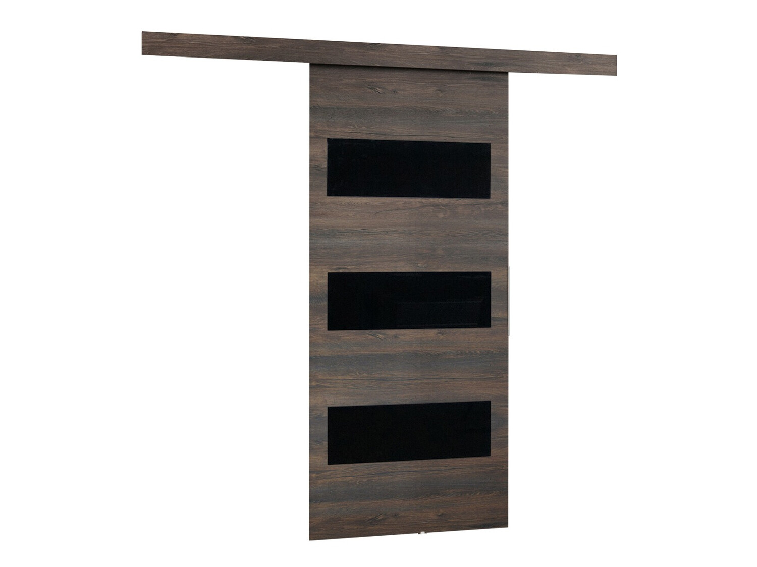 Drsna vrata Dover 135 (Temni jasen + Črna)