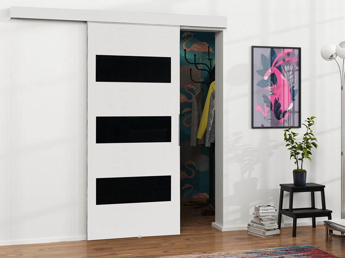 Drsna vrata Dover 136 (Bela + Črna)