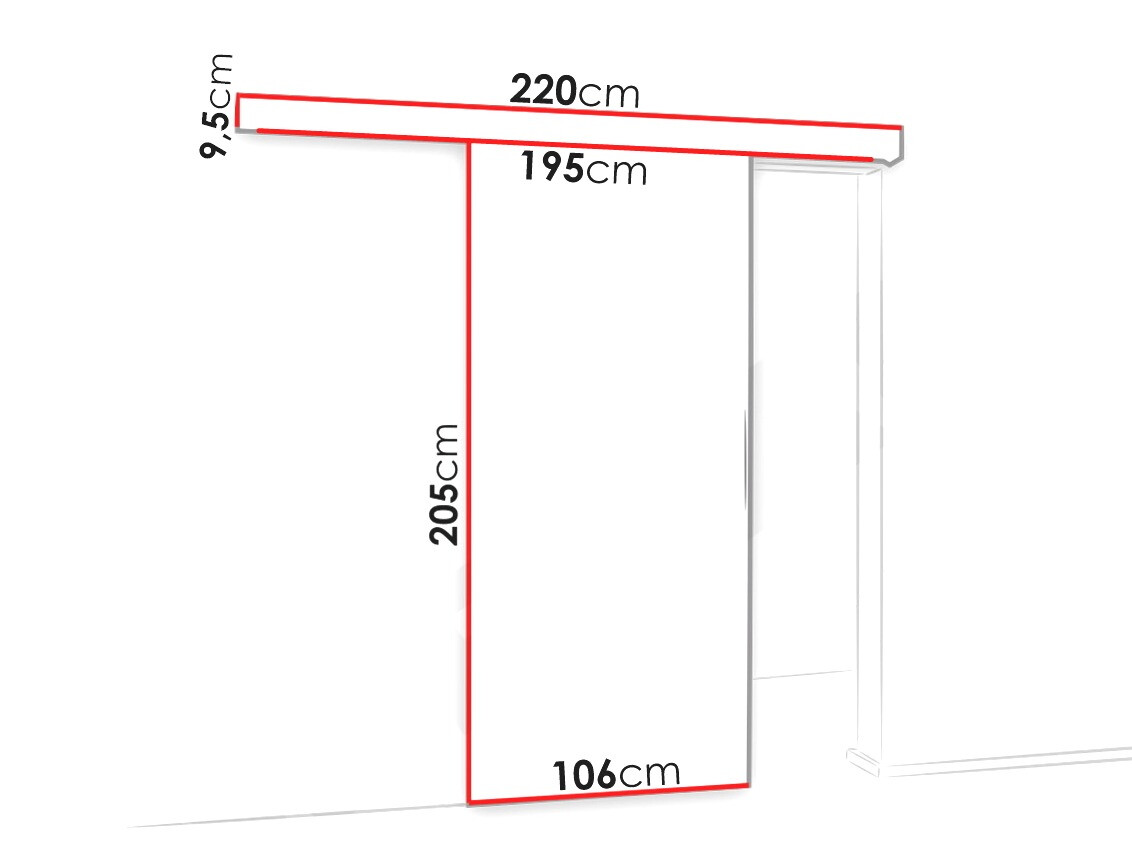 Drsna vrata Dover 137 (Sonoma hrast + Črna)