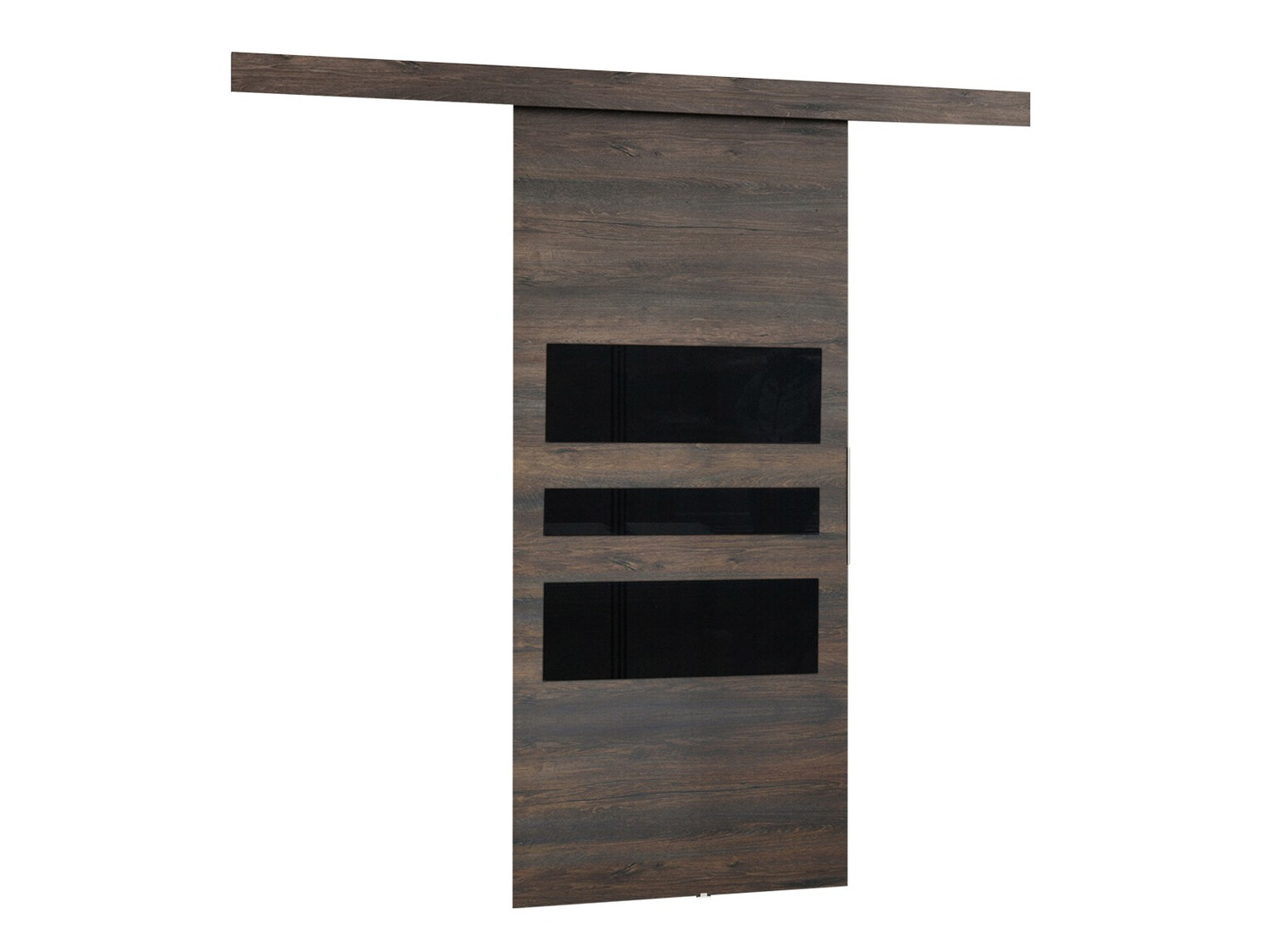 Drsna vrata Dover 140 (Temni jasen + Črna)